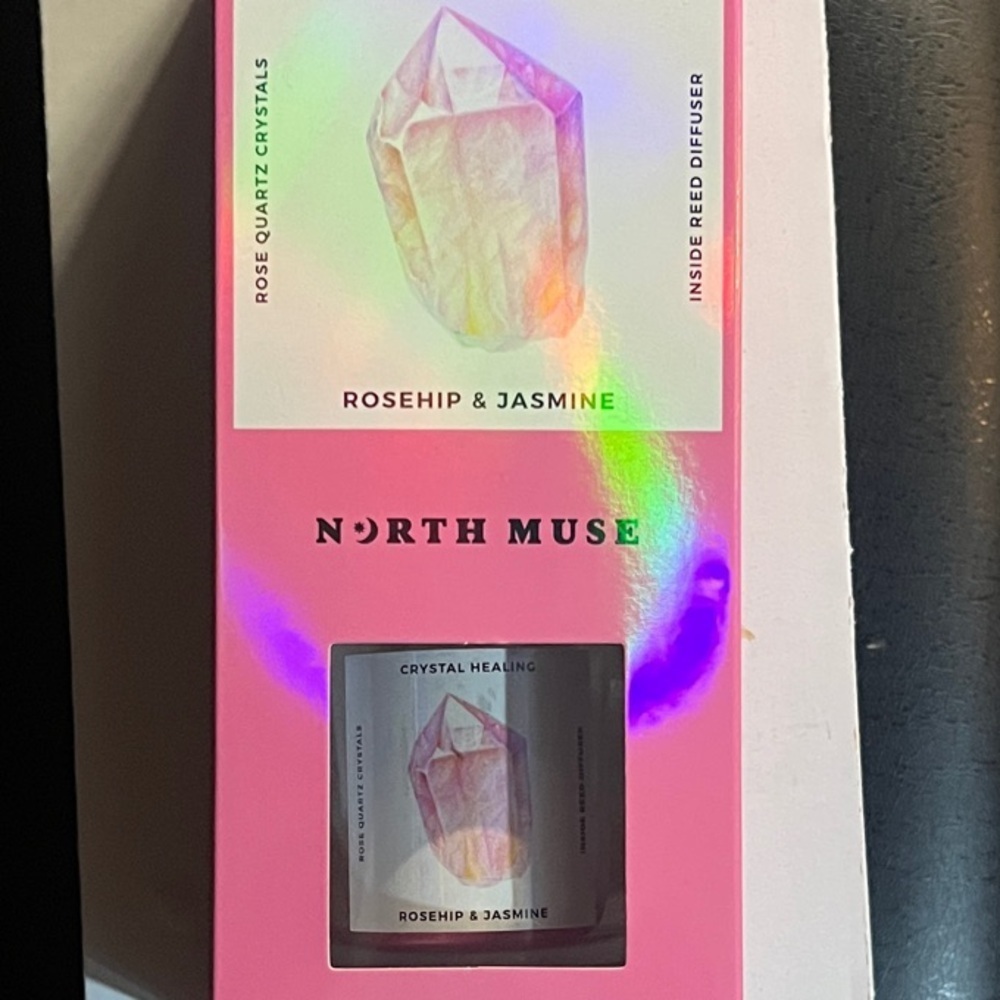 Rose Quartz Crystal Reed Diffuser - Pink